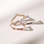 Wishbone Curved Eternity Ring in Sterling Silver