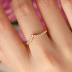 Wishbone Curved Eternity Ring in 18k Gold Vermeil