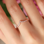 Wishbone Curved Eternity Ring in 18k Rose Gold Vermeil