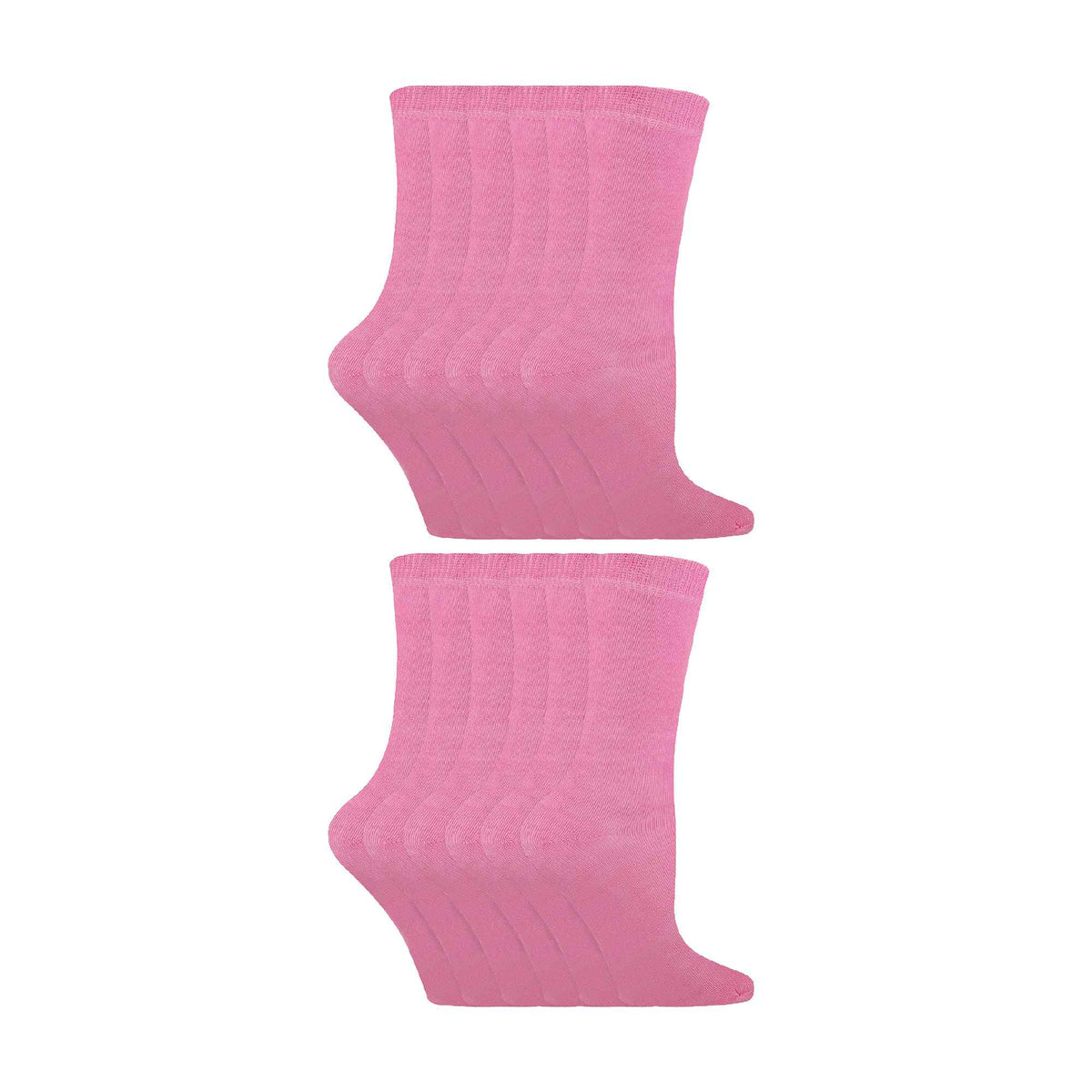 12 Pair Kids Soft Cotton Colourful Casual Plain Dress Socks