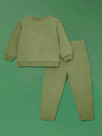Organic Cotton Tracksuit - Forest Green