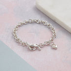 Heart Trace Chain Charm Bracelet