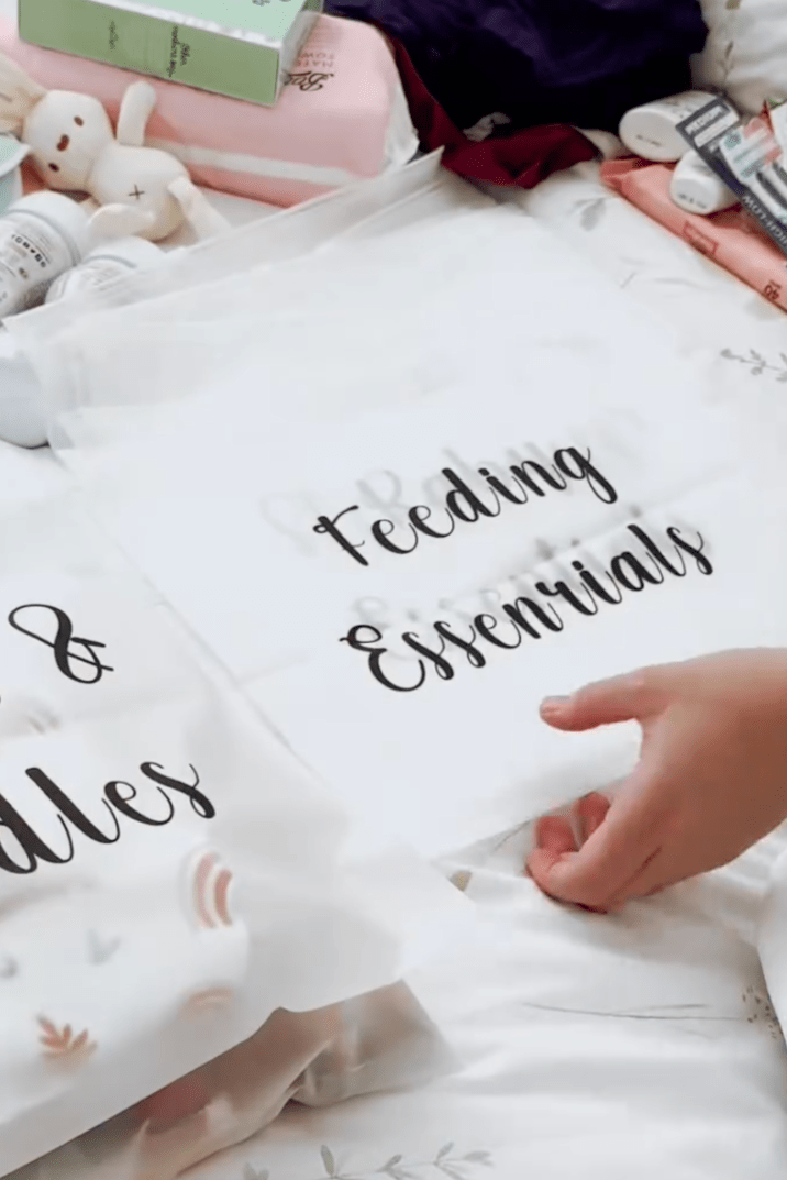 Maternity Bag Organizers x14 | Zip Lock Reusable Bags Set | Baby Shower Essentials