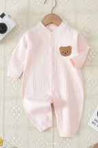 Bear Romper Ribbed 100% Cotton
