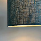 Teal Linen Drum Lampshade | Handmade Ceiling Light Shade | Bespoke UK
