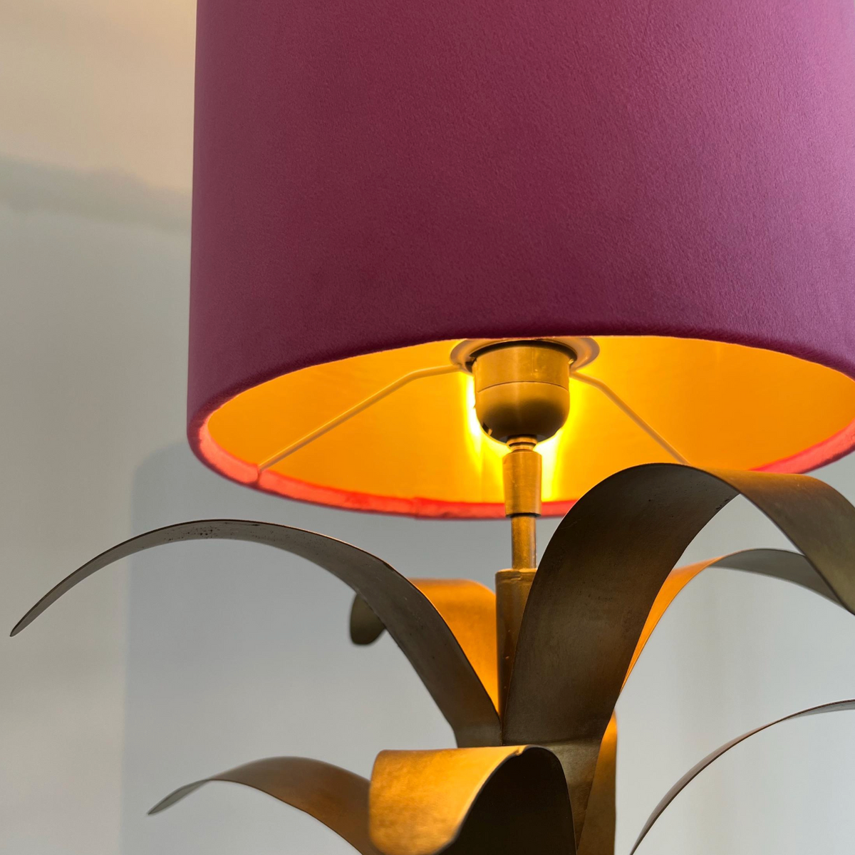 Hot Pink Velvet Drum Lampshade | Handmade Ceiling Light Shade | Bespoke UK