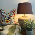 Brown Cotton French Drum Lampshade | Handmade Ceiling Light Shade | UK