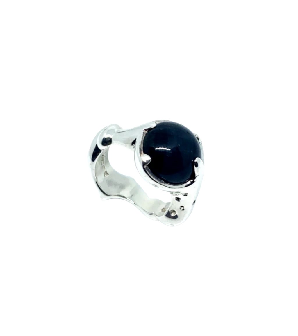 Sculpture Ring – Sterling Silver 925 with Agate, Jasper, or Tiger Eye