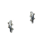 Sea Slug Stud Earrings – Handmade Sterling Silver 925 with 18ct Yellow Gold