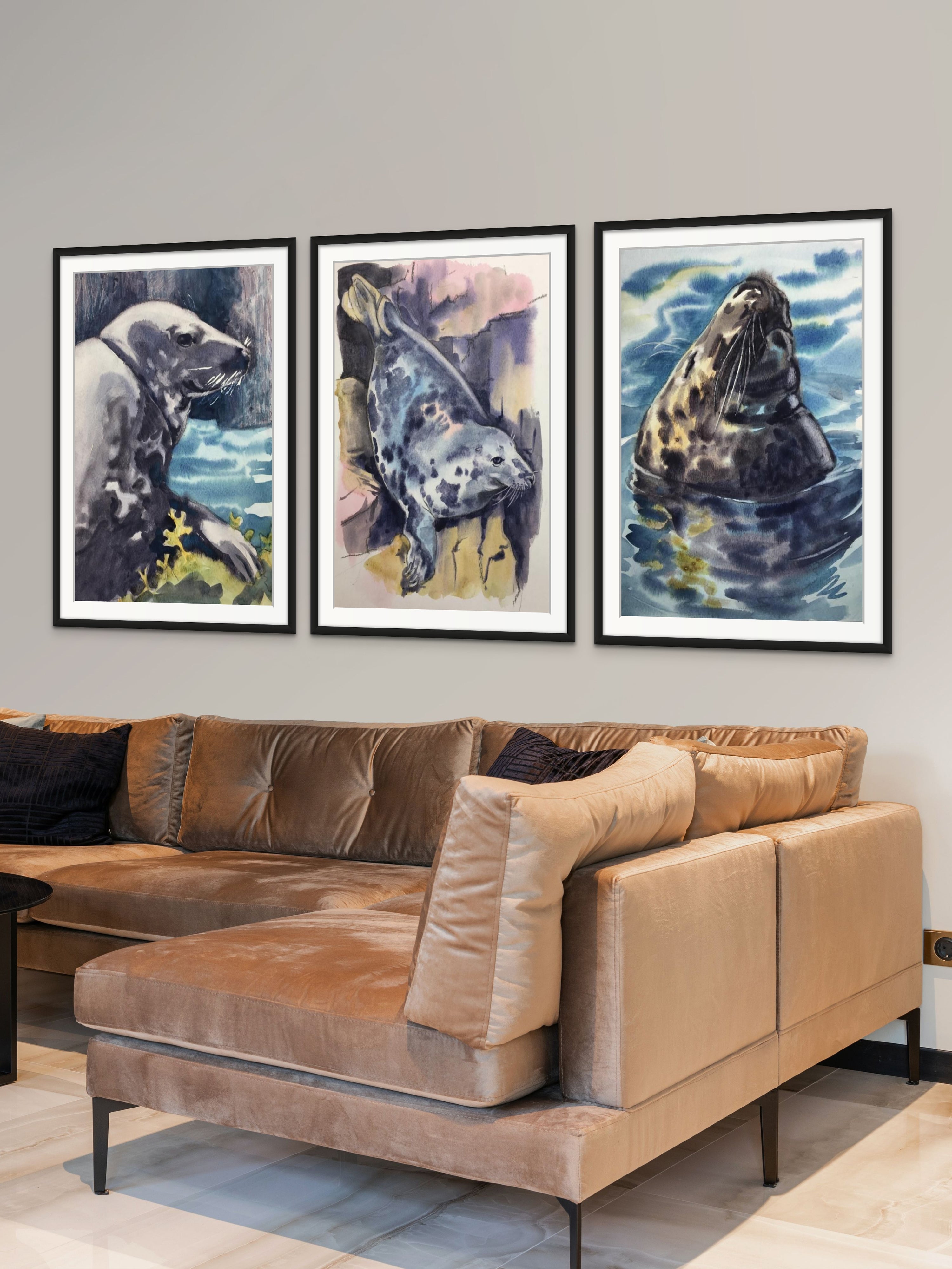 Wing's Pup Seal - Giclée Watercolour Print