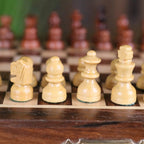 Shatranj Folding Wooden Chess Set 14cm