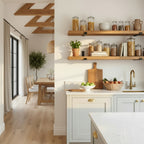 Rustic Wooden Shelf with Metal Inverted Scaffold Brackets