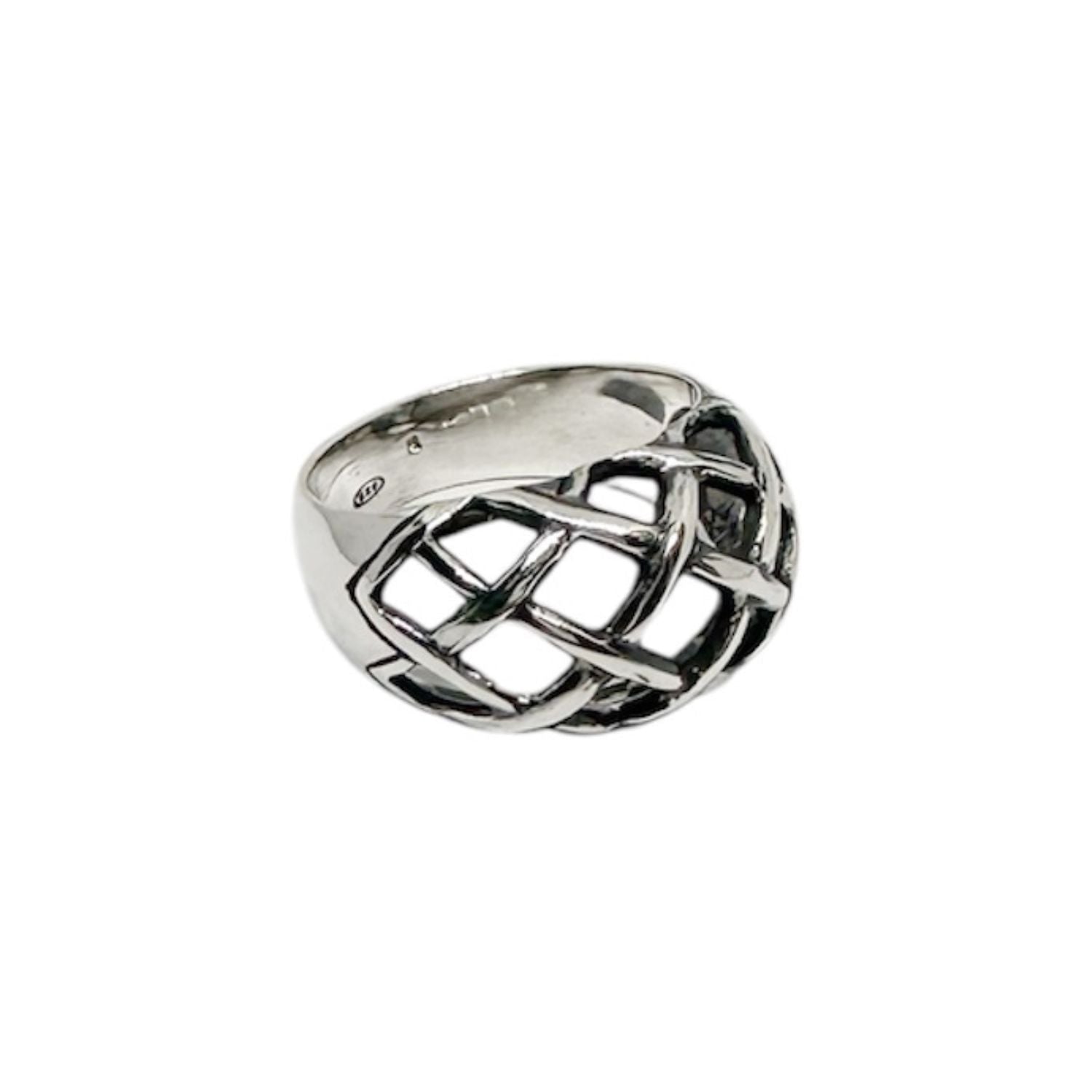 Woven Dome Ring – Sterling Silver 925 – Statement Ring