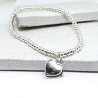 Merry Christmas Gift Box, Silver Heart Bracelet & Chocolate Hearts