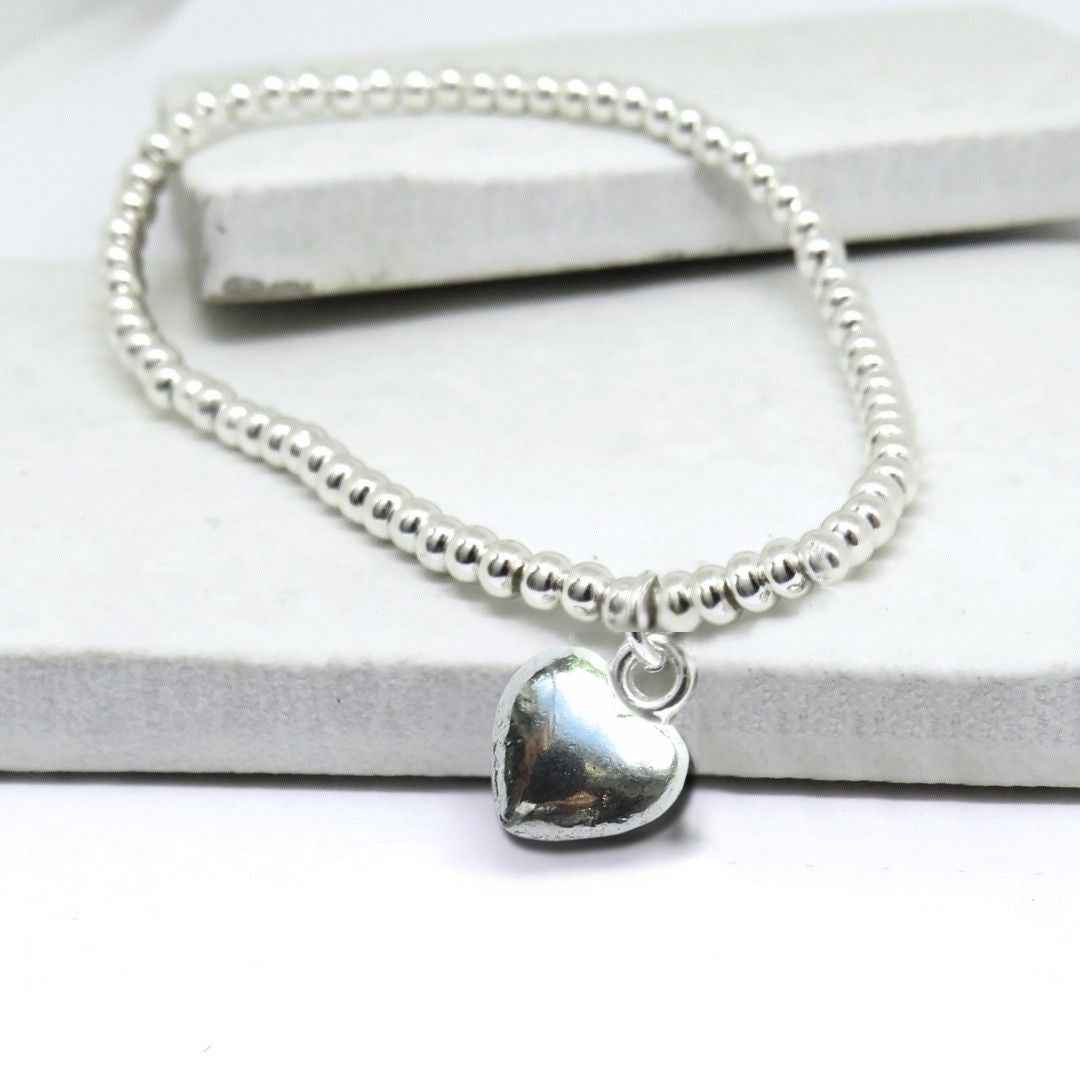 Merry Christmas Gift Box, Silver Heart Bracelet & Chocolate Hearts