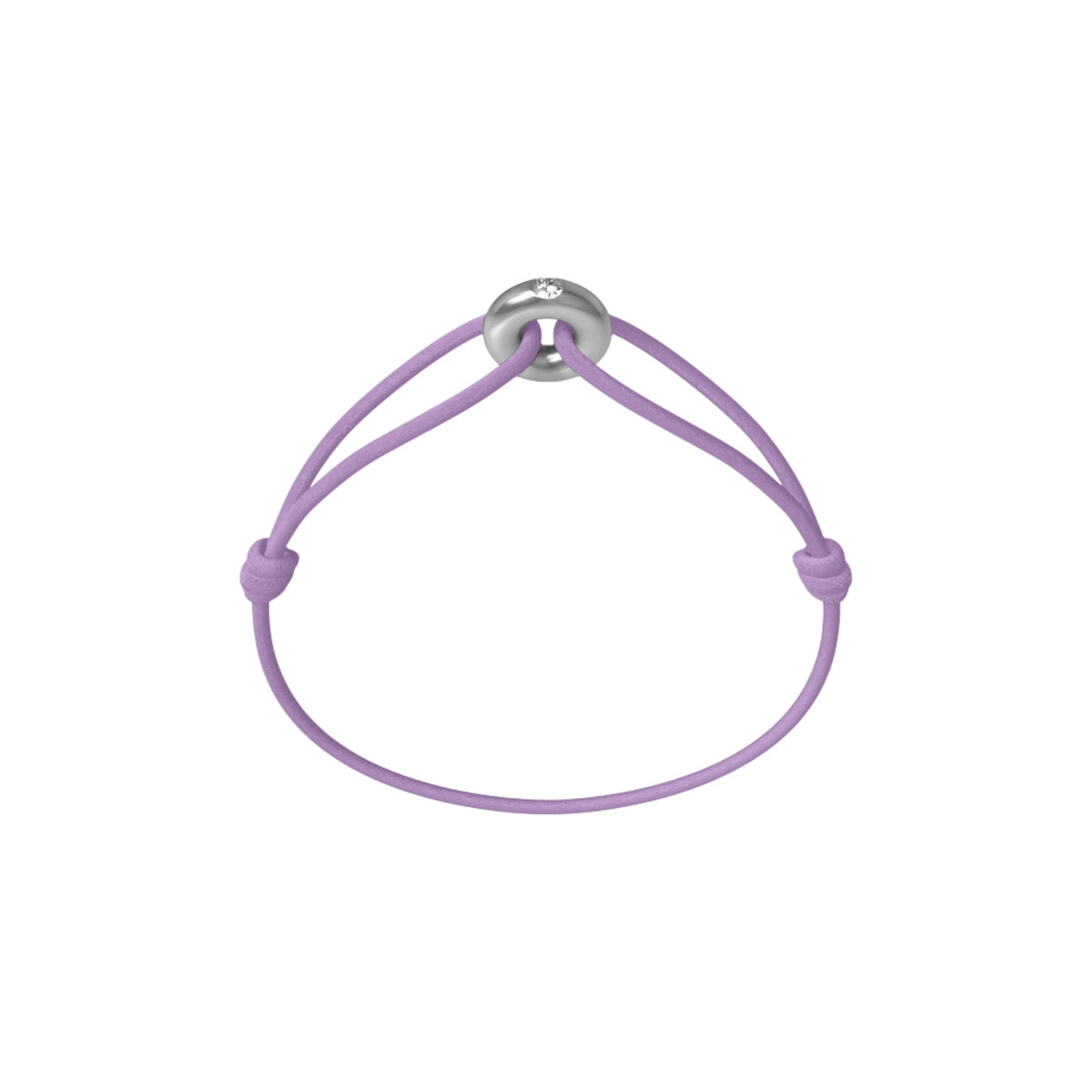 Mini Silver Soho Diamond Cord Bracelet