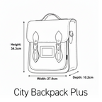 Handmade Leather City Backpack - Autumnal Kaleidoscope
