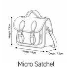 Handmade Leather Micro Satchel - Red