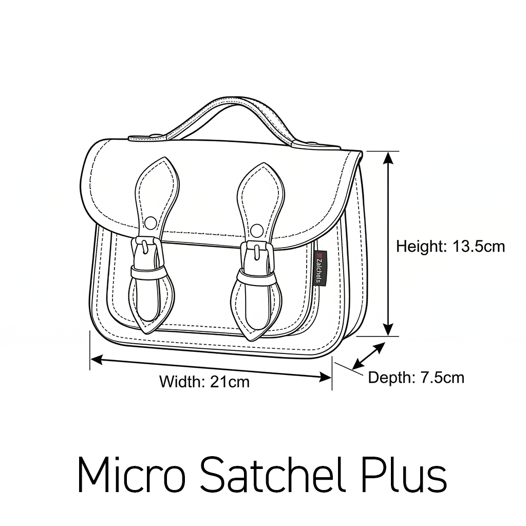 Handmade Leather Micro Satchel - Orange