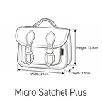 Handmade Leather Micro Satchel - Red