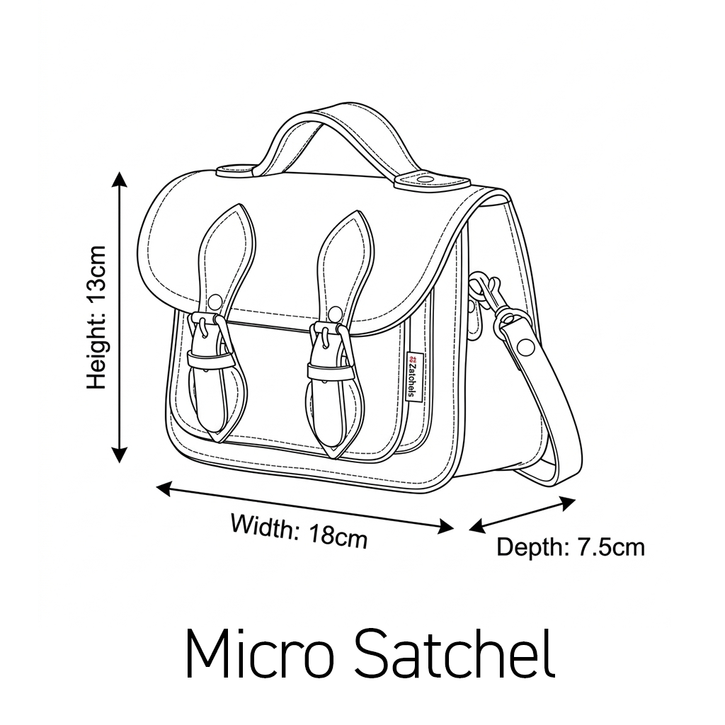 Handmade Leather Micro Satchel - Orange