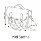 Leather Midi Satchel - Pastel Daffodil Yellow