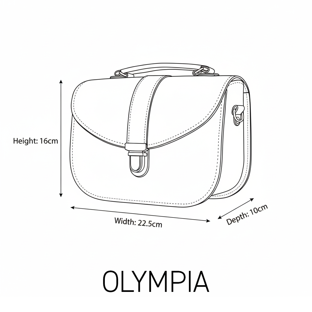 Olympia Handmade Leather Bag - Pillar Box Red
