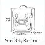 Handmade Leather City Backpack - Autumnal Kaleidoscope