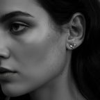 Skull Arm Solo Stud Earring in Sterling Silver 925 – Oxide Finish