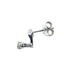 Skull Arm Solo Stud Earring in Sterling Silver 925 – Oxide Finish