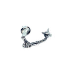 Skull Ninja Chigiriki Unisex Solo Stud Earring in Sterling Silver 925