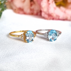Sky Blue Topaz Ring in 18k Gold Vermeil