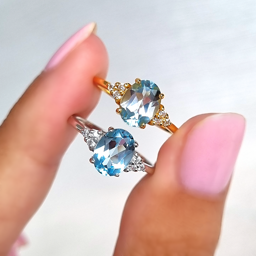Sky Blue Topaz Ring in Sterling Silver