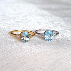 Sky Blue Topaz Ring in 18k Gold Vermeil