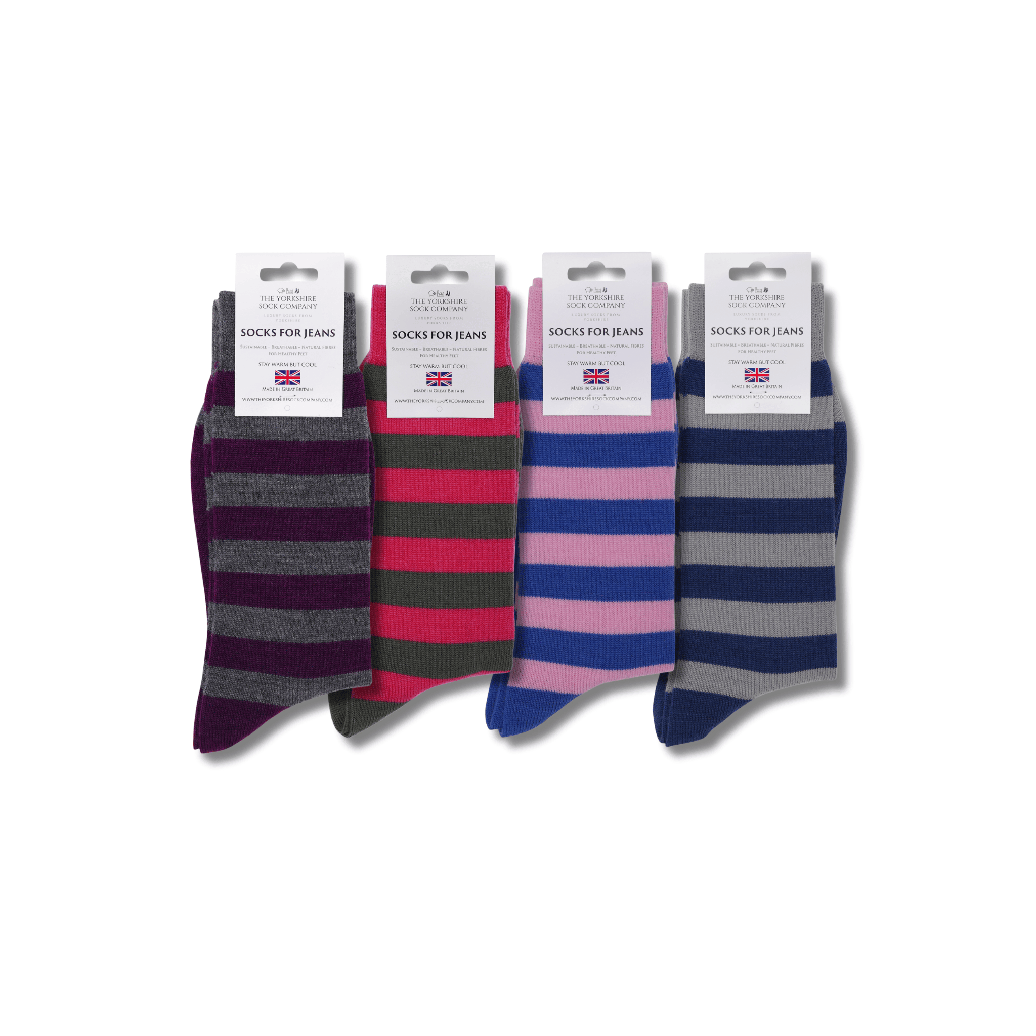 Socks For Jeans - Bright Everyday Merino Socks - 4 Pair Bundle 2 (£14 per pair)