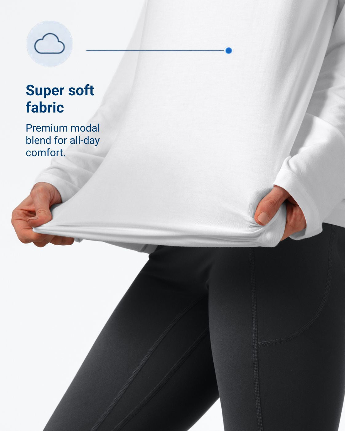Kids Fidget-T – Long Sleeve- White