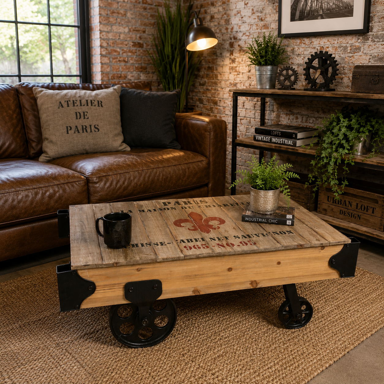 Sonala Rustic Railway Coffee Table