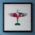 Spitfire Welsh Flag Print