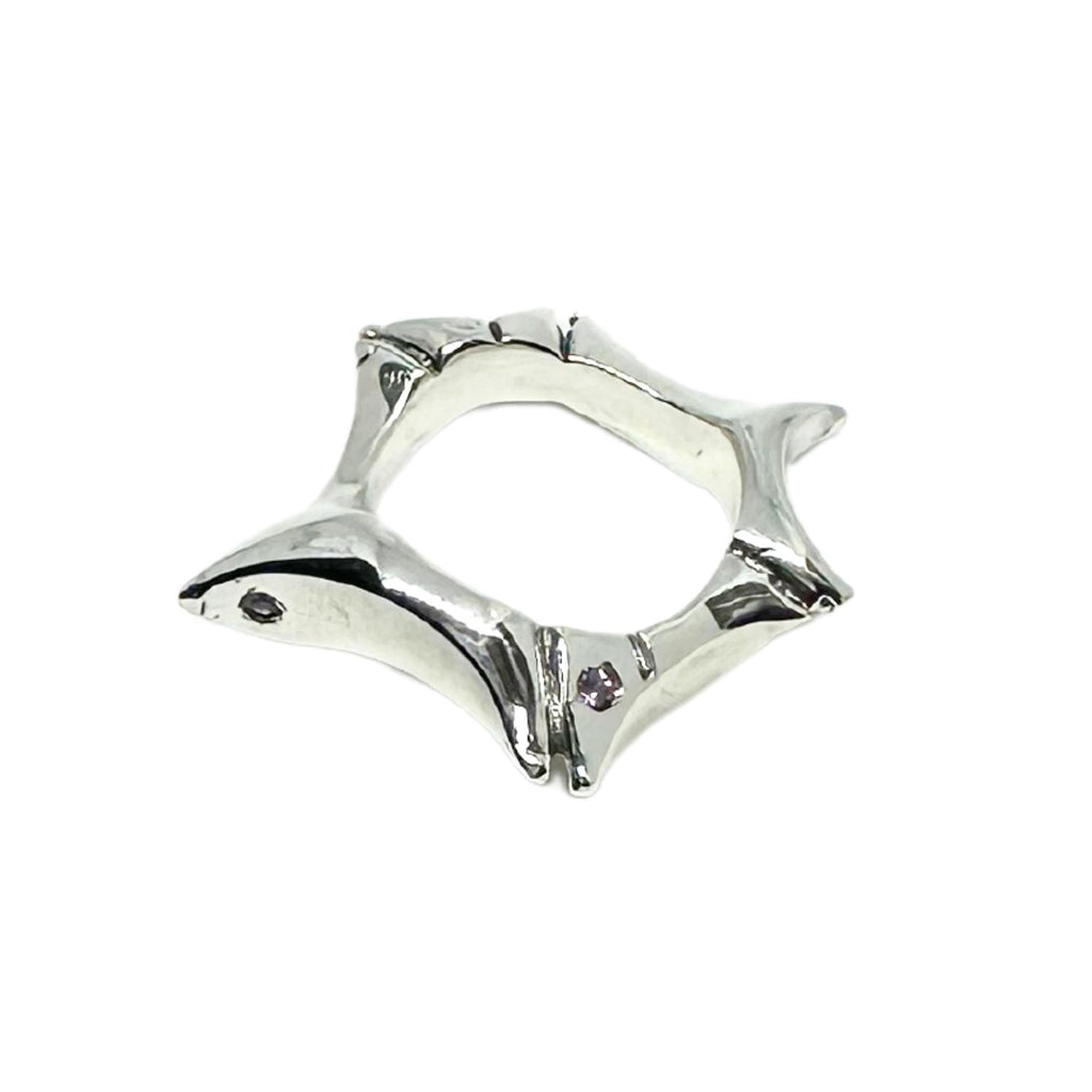 Star Ring – Sterling Silver 925 with Cubic Zirconia, Ruby, Garnet, Sapphire or Amethyst