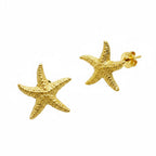 Starfish Stud Earrings – Handmade Sterling Silver 925 or Gold