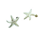 Starfish Stud Earrings – Handmade Sterling Silver 925 or Gold