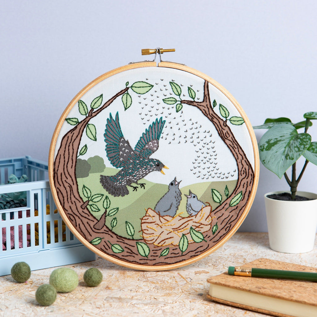 Starling Song Embroidery Kit for Beginners
