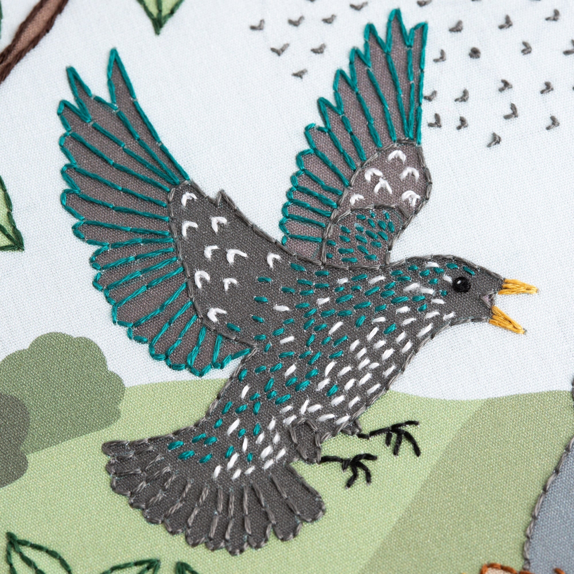 Starling Song Embroidery Kit for Beginners