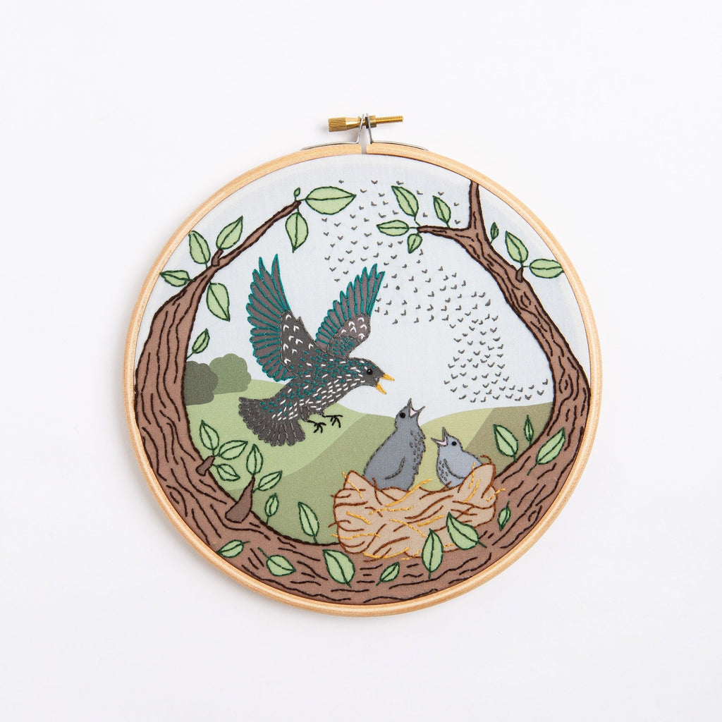 Starling Song Embroidery Kit for Beginners