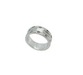 One Of A Kind Dots Ring – Handmade Chunky Silver Band for Men