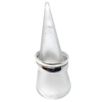 Sterling Silver Curved Band Ring – Handmade Lost Wax Carving – One Of A Kind