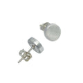 Circle Stud Earrings – Sterling Silver, Handmade