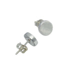 Circle Stud Earrings – Sterling Silver, Handmade