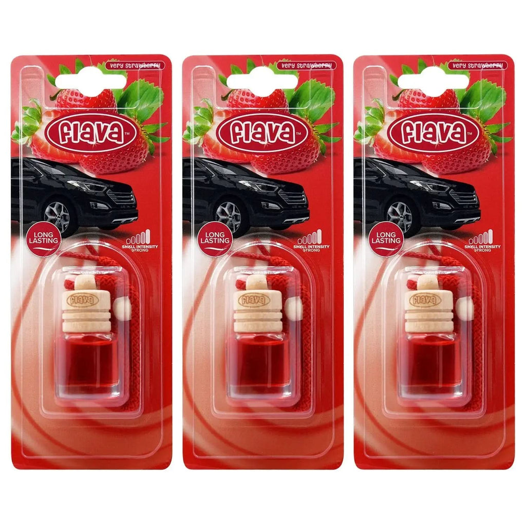 Flava Wood Scent Car Air Freshener - Very Strawberry