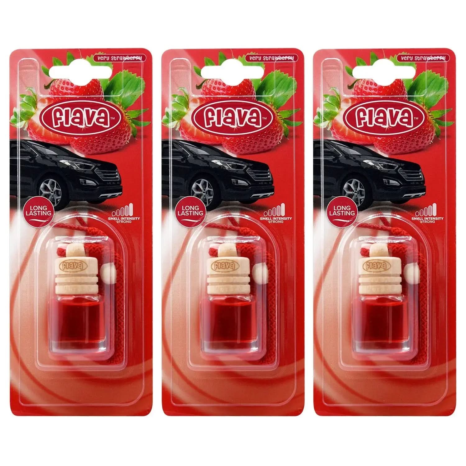 Flava Wood Scent Car Air Freshener - Very Strawberry